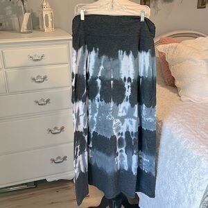 Maxi Skirt Tie Dye Knit Comfy Womens XL